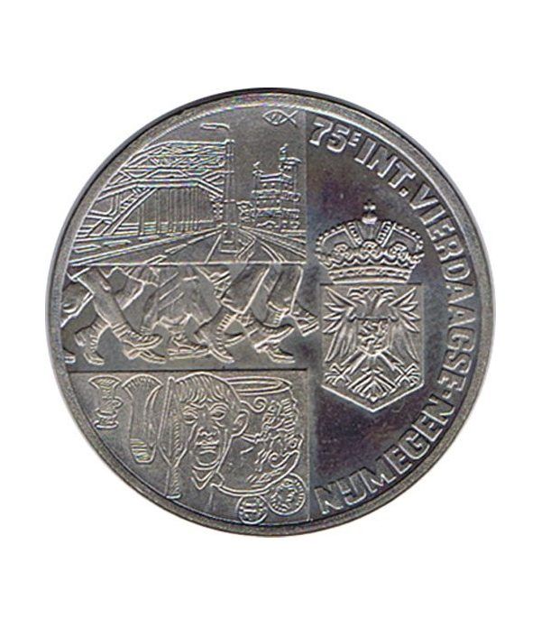 Moneda 2.5 ECU de Holanda 1991 Vierdaagse Nijmegen. Niquel.