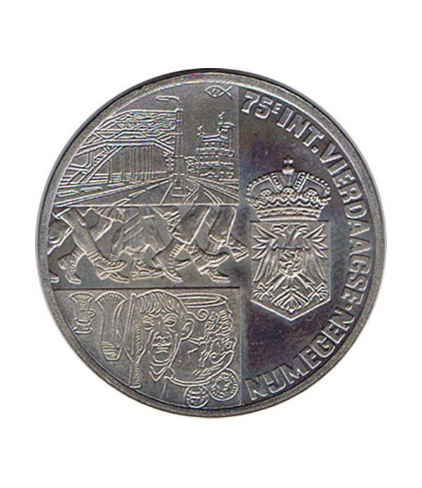 Moneda 2.5 ECU de Holanda 1991 Vierdaagse Nijmegen. Niquel.  - 1
