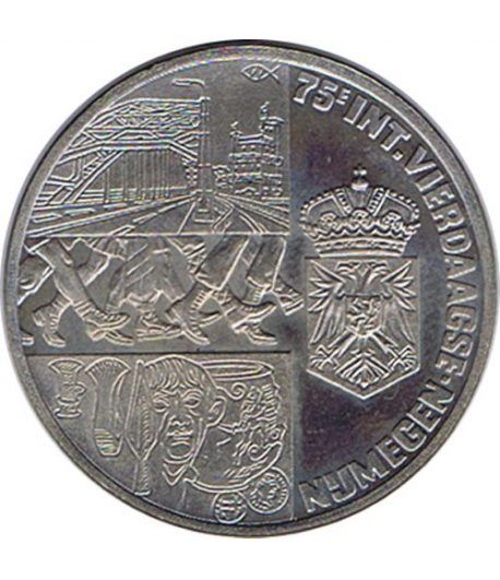 Moneda 2.5 ECU de Holanda 1991 Vierdaagse Nijmegen. Niquel.