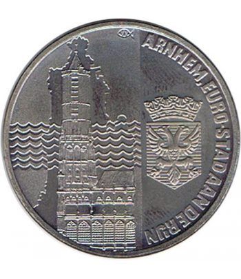 Moneda 2.5 ECU de Holanda 1991 Arnhem. Níquel.