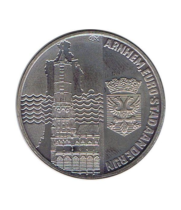 Moneda 2.5 ECU de Holanda 1991 Arnhem. Níquel.  - 4