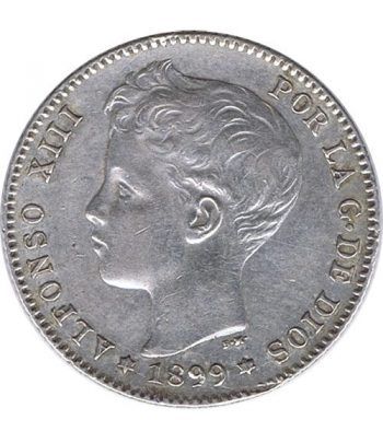 1 Peseta Plata 1899 *99 Alfonso XIII SG V.