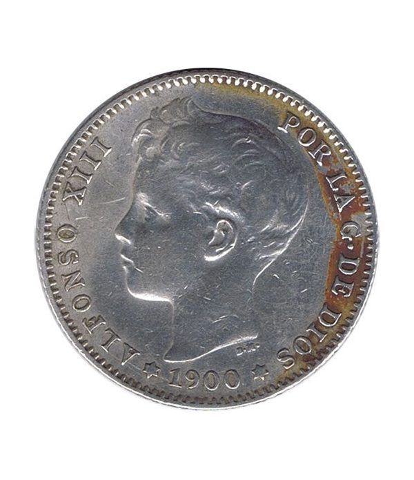 1 Peseta Plata 1900 *00 Alfonso XIII SM V. EBC.