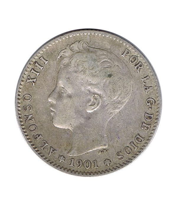 1 Peseta Plata 1901 *01 Alfonso XIII SM V.