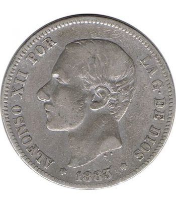 2 Pesetas Plata 1883 *83 Alfonso XII MS M.