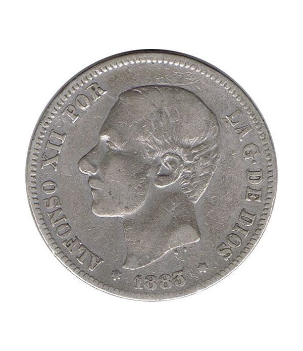 2 Pesetas Plata 1883 *83 Alfonso XII MS M.