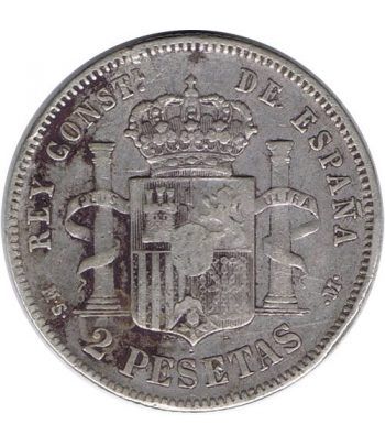 2 Pesetas Plata 1882 *82 Alfonso XII MS M.