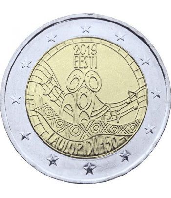 moneda conmemorativa 2 euros Estonia 2019 Festival Música.  - 2