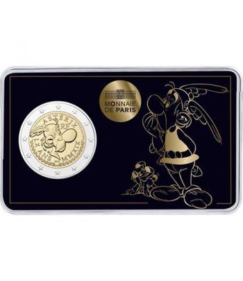 moneda conmemorativa 2 euros Francia 2019 Asterix. 3 coincards