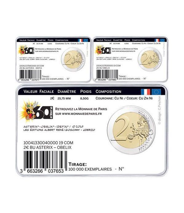 moneda conmemorativa 2 euros Francia 2019 Asterix. 3 coincards  - 10