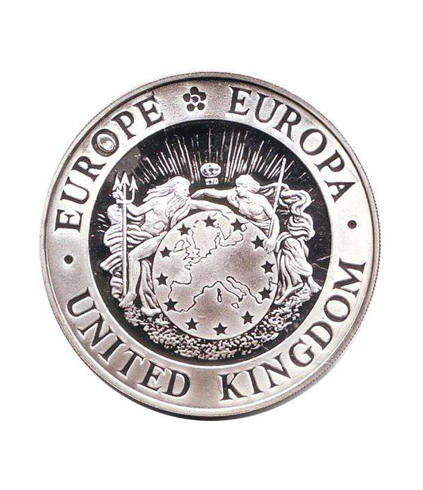 Moneda de plata 25 Ecu Gran Bretaña 1992 Europa. Proof.  - 4