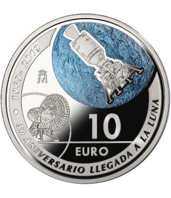 Moneda 2019 50 Aniversario Llegada a la Luna. 10 euros Plata