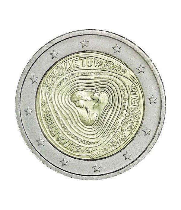 moneda conmemorativa 2 euros Lituania 2019 Sutartines.  - 2