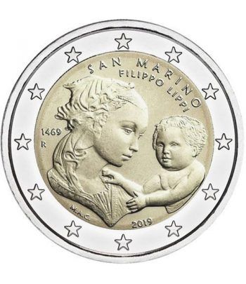 moneda conmemorativa 2 euros San Marino 2019 Filippo Lippi