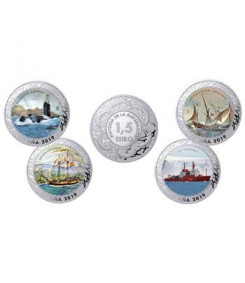 Monedas 2019 Historia de la Navegación V. 4 monedas.