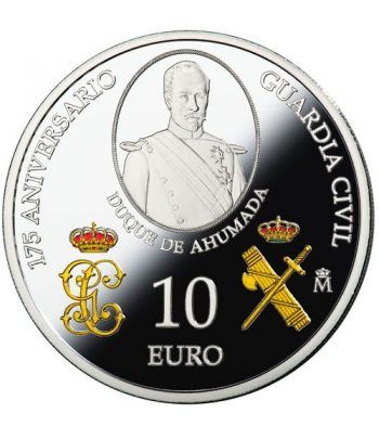 Moneda 2019 175 Aniversario Guardia Civil. 10 euros. Plata  - 1