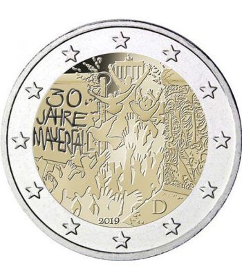moneda conmemorativa 2 euros Alemania 2019 (5) Muro Berlín