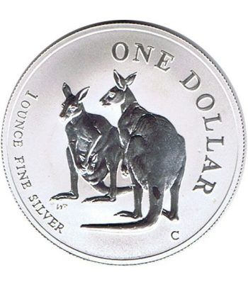 Moneda onza de plata 1$ Australia Canguro 1999