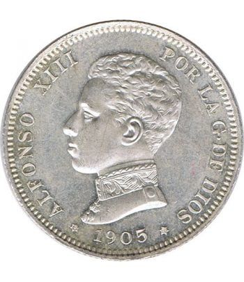 2 Pesetas Plata 1905 *05 Alfonso XIII SM V. SC.