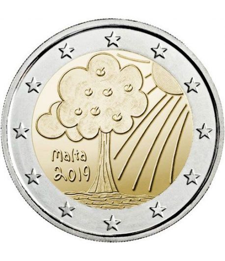 moneda conmemorativa 2 euros Malta 2019 Naturaleza.