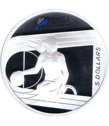 Moneda onza de plata 5$ Australia Sydney 2000 Baloncesto.