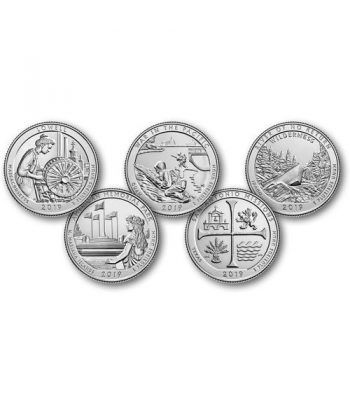 E.E.U.U. 1/4$ 2019 Parques Nacionales (5 monedas) ceca D.