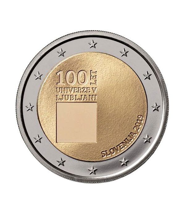 moneda conmemorativa 2 euros Eslovenia 2019 Ljubljana.