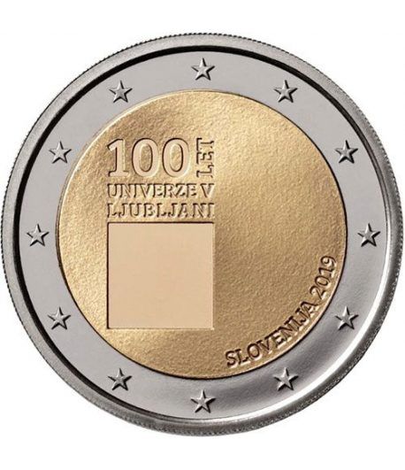 moneda conmemorativa 2 euros Eslovenia 2019 Ljubljana.