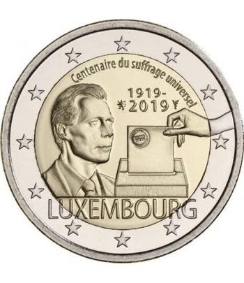 moneda conmemorativa 2 euros Luxemburgo 2019 Sufragio