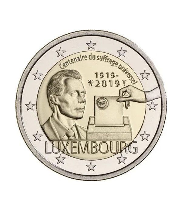 moneda conmemorativa 2 euros Luxemburgo 2019 Sufragio