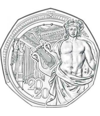 moneda Austria 5 Euros 2020 Año Nuevo. Música. Plata.