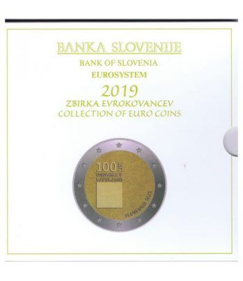 Cartera oficial euroset Eslovenia 2019. Incluye 2 y 3 euros  - 1