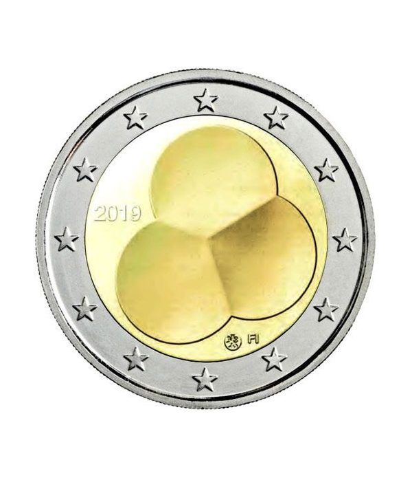 moneda conmemorativa 2 euros Finlandia 2019 Ley Constitución.