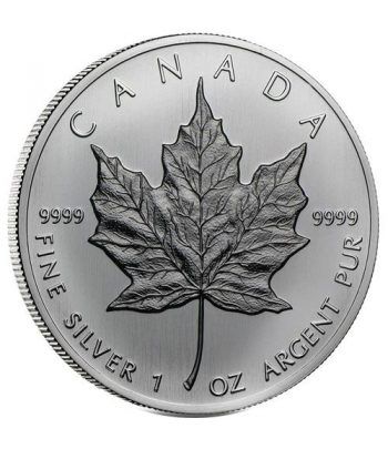 Moneda onza de plata 5$ Canada Hoja de Arce 1988  - 1