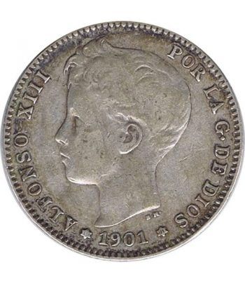 1 Peseta Plata 1901 *01 Alfonso XIII SM V.  - 1