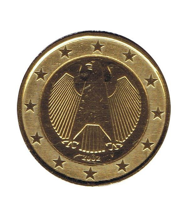 Moneda de 1 euro de Alemania 2002 F. SC. Chapada oro