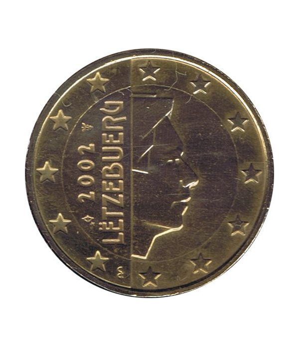 Moneda de 1 euro de Luxemburgo 2002. SC. Chapada oro  - 2