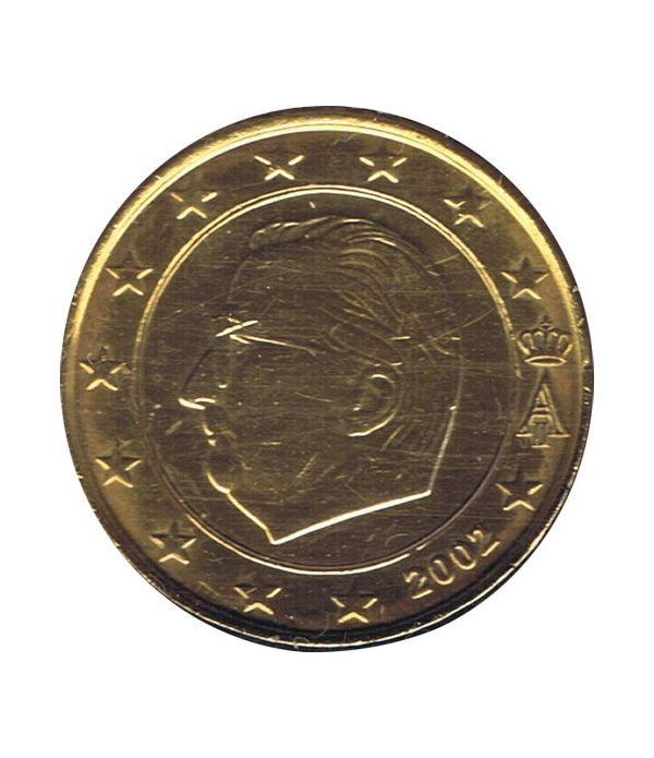 Moneda de 1 euro de Belgica 2002. SC. Chapada oro