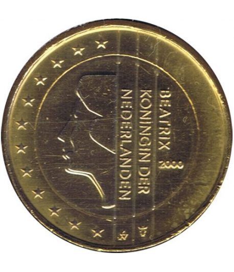 Moneda de 1 euro de Holanda 2000. SC. Chapada oro