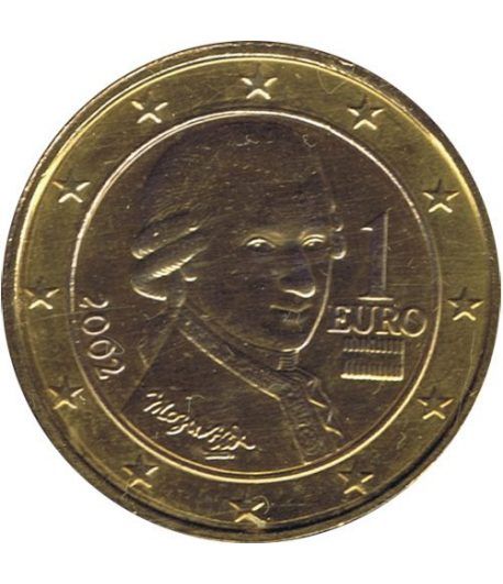 Moneda de 1 euro de Austria 2002. SC. Chapada oro