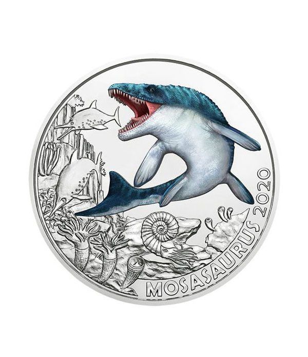 moneda Austria 3 Euros 2020 Mosasauro Dino-Taler.  - 4