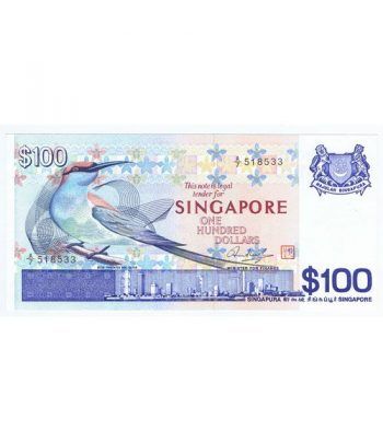 Singapur 100 Dolares. One Handred Dollars 1977. Sin Circular.