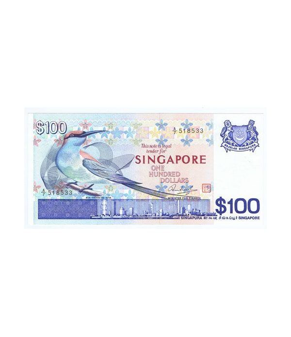 Singapur 100 Dolares. One Handred Dollars 1977. Sin Circular.