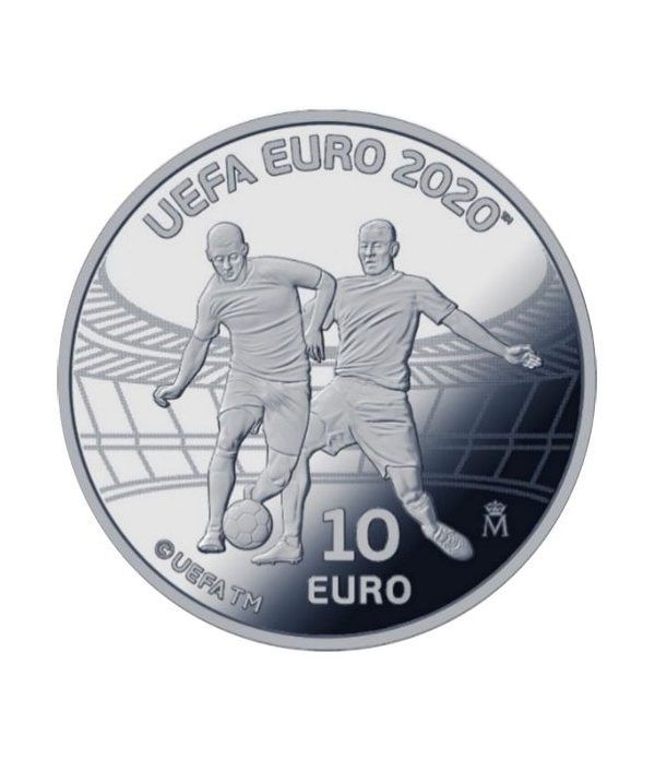 Moneda 2020 Futbol UEFA EURO 2020. 10 euros. Plata