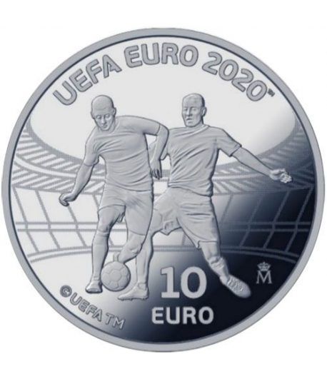 Moneda 2020 Futbol UEFA EURO 2020. 10 euros. Plata