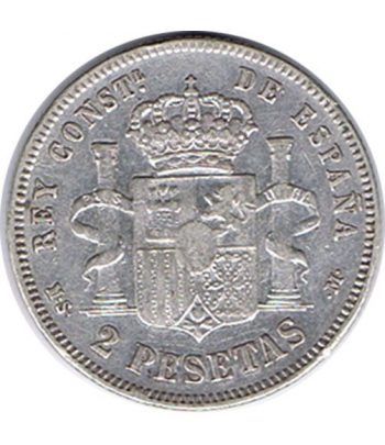 2 Pesetas Plata 1882 *82 Alfonso XII MS M.