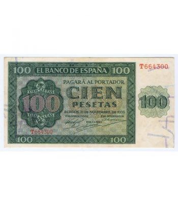 (1936/11/21) Burgos. 100 Pesetas. MBC+.