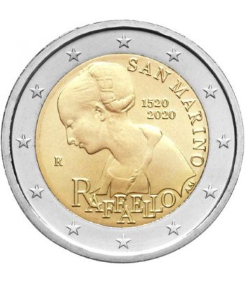 moneda conmemorativa 2 euros San Marino 2020 Raffaello.
