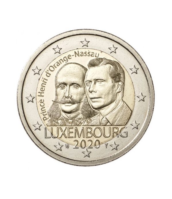 moneda conmemorativa 2 euros Luxemburgo 2020 Príncipe Henry