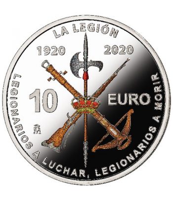 Moneda de España de plata 10 euros Centenario de la Legión